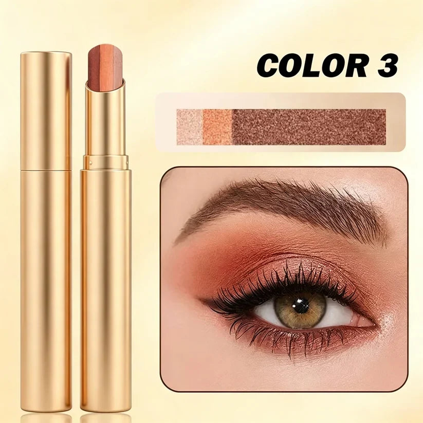 🎁🎉3-in-1 Eyeshadow Stick -Waterproof Long-Wear Shimmer Eye Make up