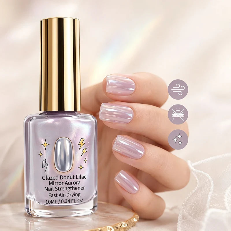 💜💅Last Day Special Price 70% OFF - Buy 2 Get 1 Free✨Lilac Glossy Mirror Nail Strengthener