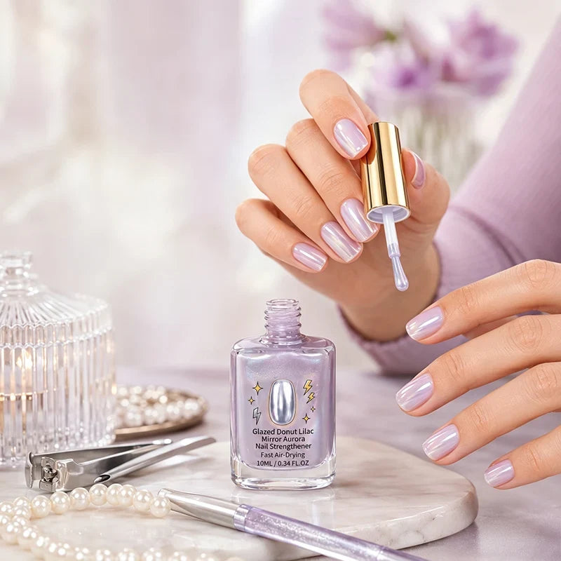 💜💅Last Day Special Price 70% OFF - Buy 2 Get 1 Free✨Lilac Glossy Mirror Nail Strengthener