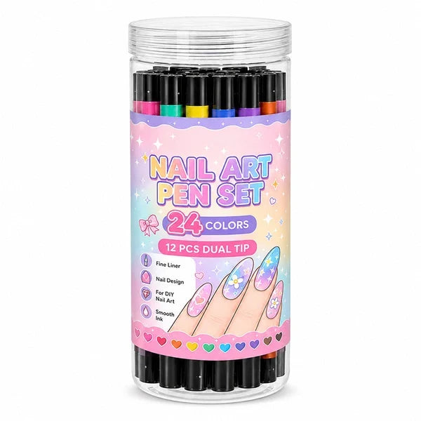🌸Last Day Buy 2 Get 1 Free🌈12 Colors Dual Ended Nail Art Pens Set