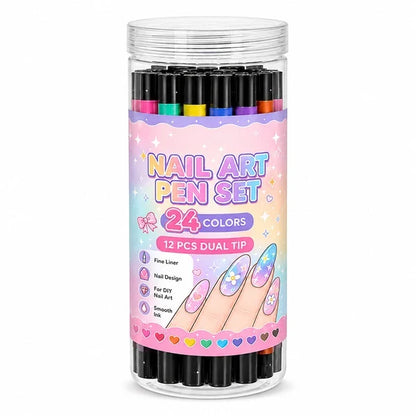 🌸Last Day Buy 2 Get 1 Free🌈12 Colors Dual Ended Nail Art Pens Set